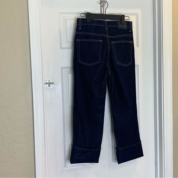 AG The Rhett High Waisted Straight Jeans Dark Denim Color Size 26R - Picture 4 of 10